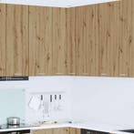 vidaXL Hangkast Ambachtelijke Eik en Wit 57 x 57 x 100 cm, Huis en Inrichting, Verzenden, Nieuw