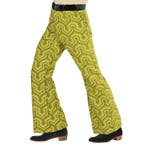 Disco 70S Broek Groen Heren, Kleding | Heren, Carnavalskleding en Feestkleding, Verzenden, Nieuw