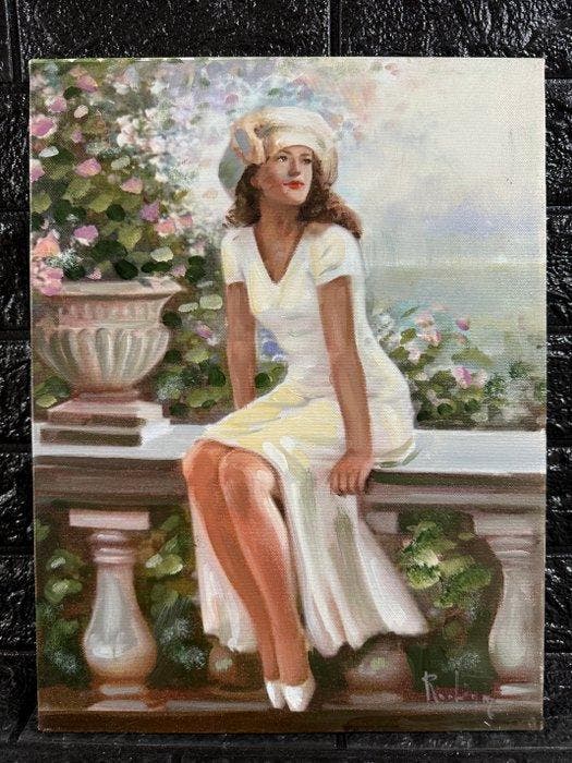 Salvatore Rodriquez (1957) - Francesina, Antiquités & Art, Art | Peinture | Classique