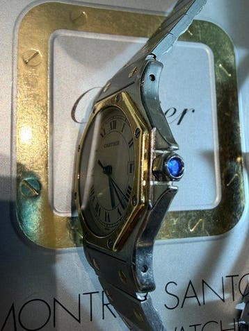 Cartier - Santos Octagon - 187902 - Unisexe - 1987, Handtassen en Accessoires, Nieuw