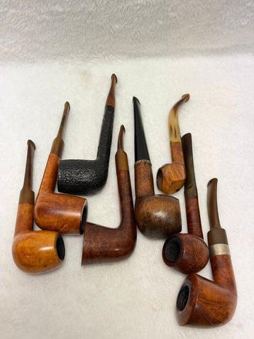 Groot Exclusief Kavel van 8 Vintage Estate-pijpen – o.a., Nieuw