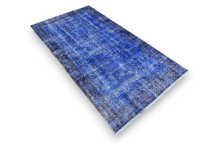 Blauwe vintage - Vloerkleed - 195 cm - 105 cm - met, Maison & Meubles, Ameublement | Tapis & Moquettes