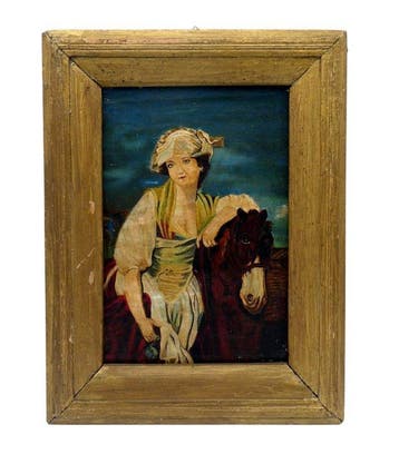 Scuola Francese (XX), Signed Fèvrier - La Laitière, after, Antiek en Kunst
