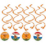 Loeki De Leeuw Hangdecoratie 14cm 6st, Verzenden
