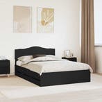 vidaXL Bedframe met lade met opslag Zwart 140 x 190 cm, Verzenden