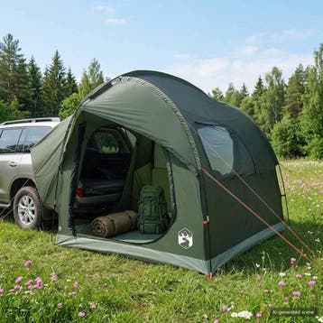 vidaXL Auto Tent Leger Groen 239 x 210 x 210 cm Polyester en, Verzenden, Nieuw