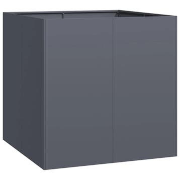 Stalen Plantenbak 80cm Antraciet | Tweede kansje | OP = OP, Tuin en Terras, Verzenden, Vierkant, Zo goed als nieuw, Metaal