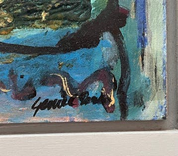 Gerriet Postma (1932-2009) - De blauwe tuin van mem, Antiek en Kunst