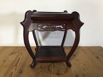 Elegant Vintage Japanese Wooden Bonsai / Flower Display