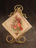 Antiek vergulde - Cadre photo - Bronze, Verre