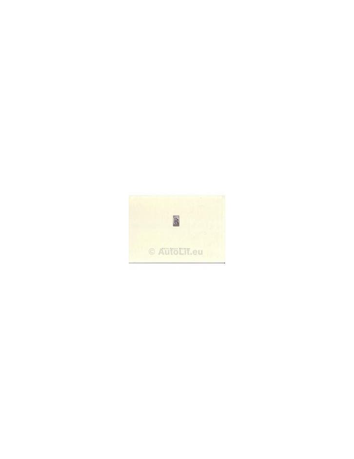 2004 ROLLS ROYCE PHANTOM BROCHURE ENGELS, Boeken, Auto's | Folders en Tijdschriften