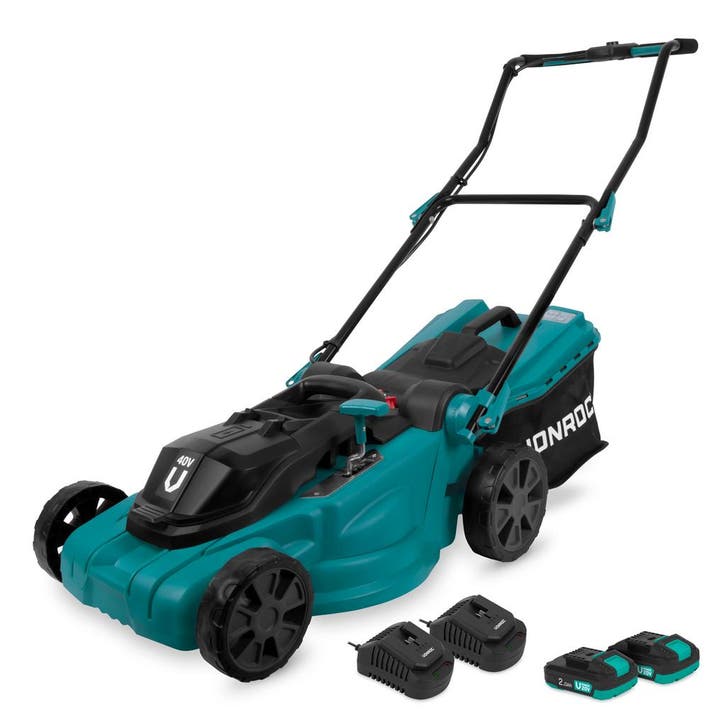 Accu Grasmaaier 40V – 38 cm | Incl. 2x 2.0Ah Accu en dubbele, Jardin & Terrasse, Tondeuses à gazon, Envoi