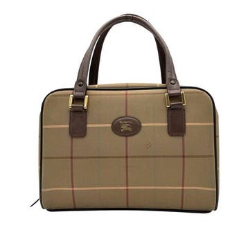 Burberrys - Vintage House Check Canvas Mini Boston Bag - Sac