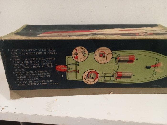 japan 1960 cabin cruiser - Jouet en étain - Japon, Antiquités & Art, Antiquités | Jouets