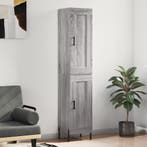vidaXL Hoge kast 34,5x34x180 cm bewerkt hout grijs sonoma, Verzenden, Nieuw