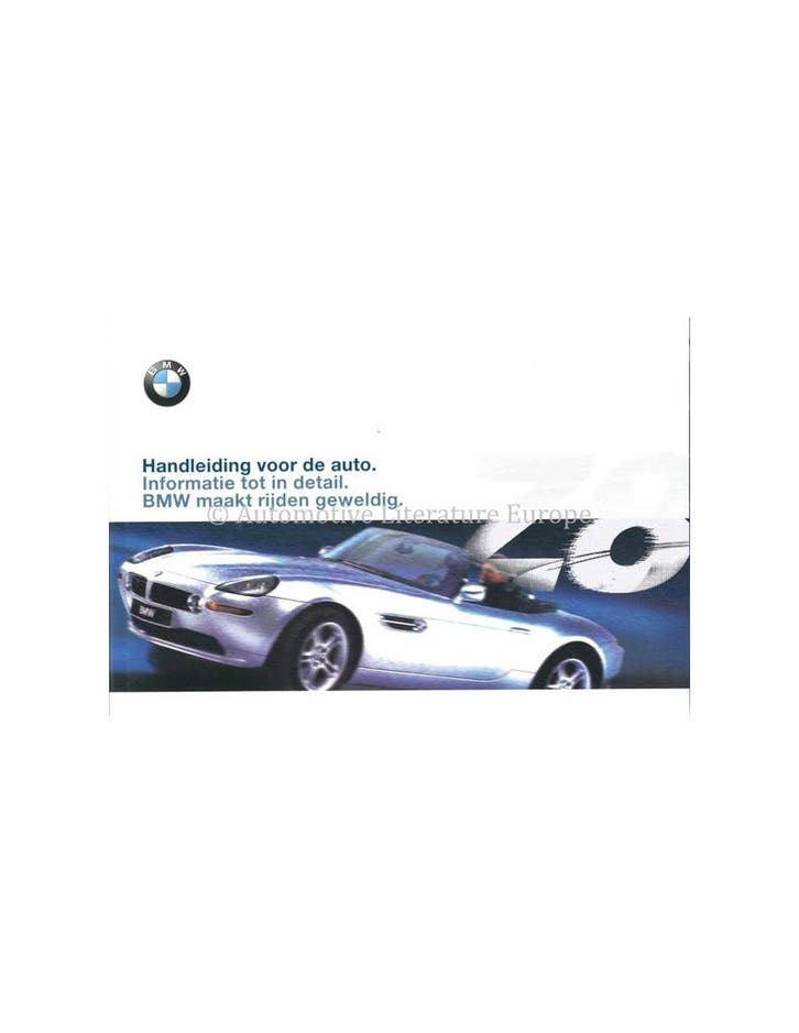 2000 BMW Z8 INSTRUCTIEBOEKJE NEDERLANDS, Auto diversen, Handleidingen en Instructieboekjes, Ophalen of Verzenden