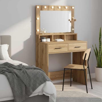 vidaXL Kaptafel Artisan Eiken 79 x 41 x 135 cm Bewerkt hout, Verzenden