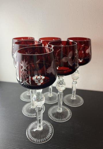 Lausitzer - Drinkservies (6) - Motief druif - Kristal -