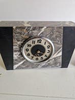 Tafelklok - Art Deco Marmer, Glas, Brons - 1950-1960, Antiek en Kunst, Antiek | Klokken