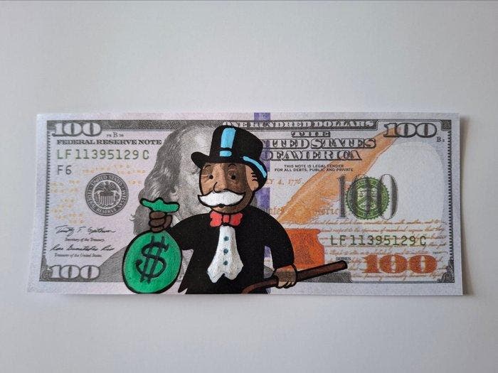 CASH RIOT - Rich Uncle $, Antiek en Kunst, Kunst | Schilderijen | Modern