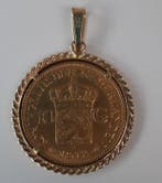 Pendentif en forme de monnaie - 14 carats Or jaune -