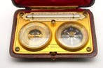 Antique French Pocket Barometer Altimeter Compass Compendium