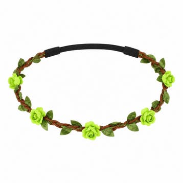 Haarband met Bloemetjes – Groen