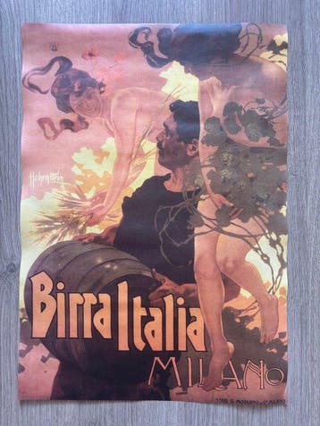 Adolfo Hohenstein - Birra Italia Milano - Manifesto