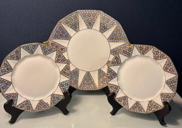 Limoges - Paillet - Assiette (13) - Porcelaine à la cendre
