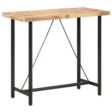 vidaXL Bartafel 120x58x107 cm ruw mangohout, Verzenden, Nieuw
