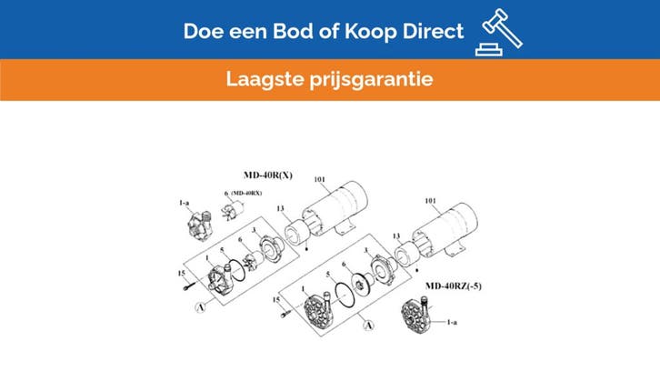 Bieden: Iwaki MD0655 - MD-40RZ5M pump housing, Watersport en Boten, Bootonderdelen, Ophalen of Verzenden
