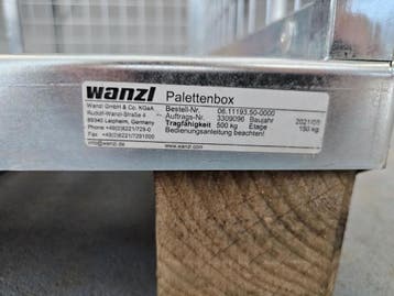 Pallet box 1200x800xh2200mm met 3 legborden (4 niveaus) als, Ophalen of Verzenden