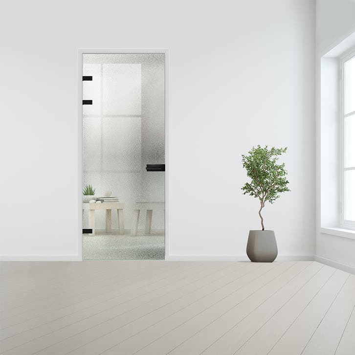 Glazen binnendeur XL voor stomp kozijn zwart beslag-Crepi ge, Bricolage & Construction, Vitres, Châssis & Fenêtres, Envoi