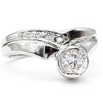 Ring - 14 karaat Witgoud Diamant (Natuurlijk) - Diamant, Nieuw