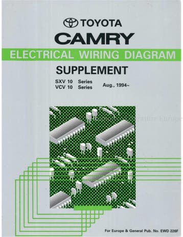 1994 TOYOTA CAMRY ELECTRISCHE SCHEMA (SUPPLEMENT)