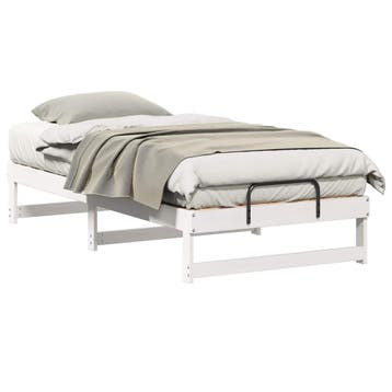 Bedframe Wit 75x190: -34% Retour deal! Weg = weg, Eenpersoons, Verzenden, Wit, 190 cm of minder