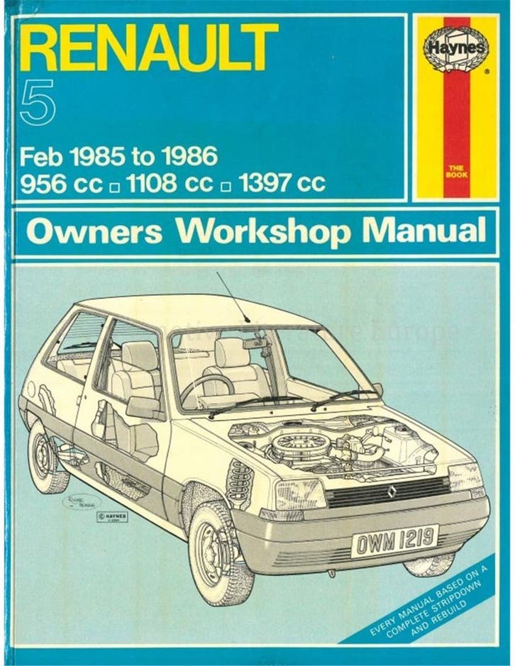 1985-1986 RENAULT 5 BENZINE VRAAGBAAK ENGELS, Autos : Divers, Modes d'emploi & Notices d'utilisation
