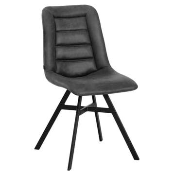 Stoelen | NIELS | Polyester/Metaal | Anthracite | Zwarte, Verzenden