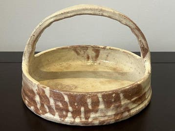 Japanese Funbiki Pottery - Kutani Yoneyama - Fruitschaal -, Antiek en Kunst