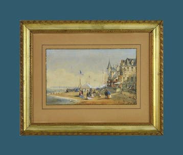 Alice de Forestier (XIX) - La plage de Trouville, le Casino.