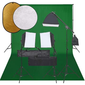 vidaXL Fotostudioset met verlichtingsset, achtergrond en, Verzenden