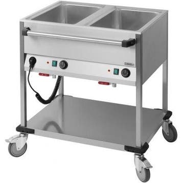 Bain Marie RVS trolley | 2.1kW | 2x 1/1 GN | Aftapkraan |, Verzenden, Nieuw in verpakking