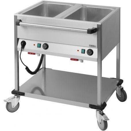 Bain Marie RVS trolley | 2.1kW | 2x 1/1 GN | Aftapkraan |, Zakelijke goederen, Horeca | Keukenapparatuur, Nieuw in verpakking