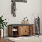 vidaXL Hallenbank Oudhout 100 x 38 x 46 cm Geengineerd Hout, Verzenden