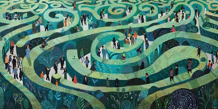 Felix van Horst - Lush Labyrinth (XXL), Antiek en Kunst, Kunst | Schilderijen | Modern