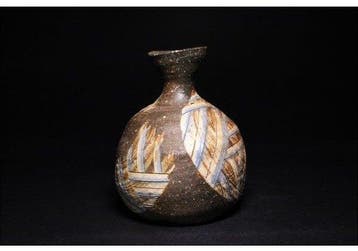 Vase - Grès - Japon - Ligne incisée Tomobako - Kato Yoshiaki