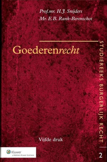 Goederenrecht / Studiereeks burgerlijk recht / 2, Verzenden, Gelezen, E.B. Rank-Berenschot