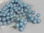 Glitter Kerstballen Skyblue 25 mm doosje 12x10 stuks, Nieuw