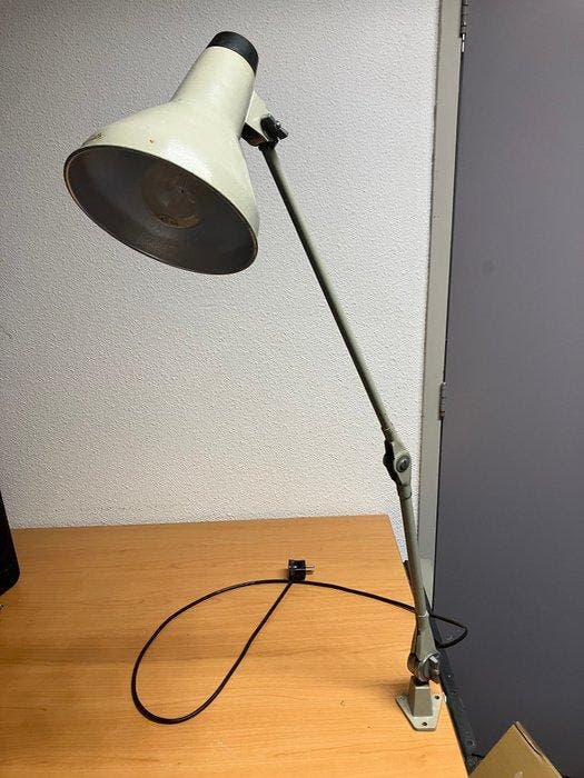 Lamp - Emaille - Vintage industriële lamp, Antiek en Kunst, Antiek | Verlichting