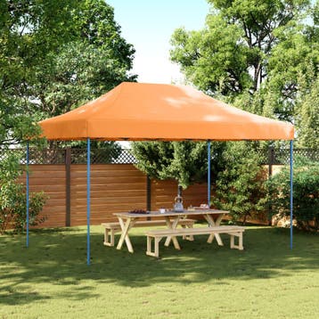 vidaXL Partytent inklapbaar pop-up 440x292x315 cm oranje, Verzenden